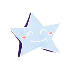 cartoon happy star character N16