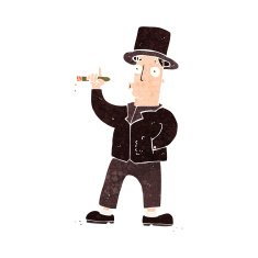 cartoon smoking gentleman N9