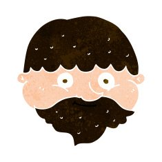 cartoon bearded man N51