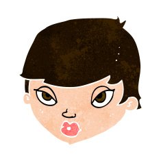 cartoon unimpressed woman N9