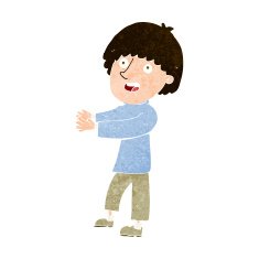 cartoon happy man showing N9
