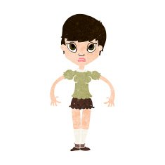 cartoon woman looking annoyed N9