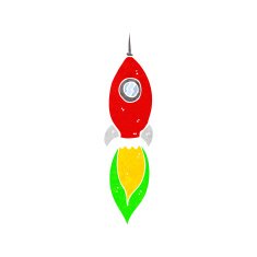 Cartoon Spaceship N47