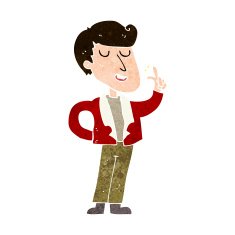 cartoon cool guy snapping fingers N9