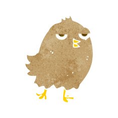 funny cartoon bird N153