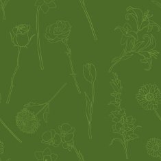 Vector Seamless Pattern of Flowers N8