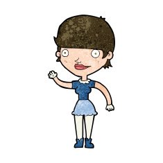 cartoon woman with idea N229