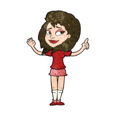 cartoon woman with idea N230