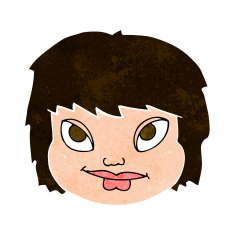 cartoon female face N132