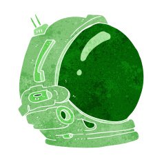 cartoon astronaut helmet N40