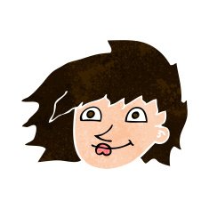cartoon female face N133
