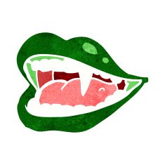 cartoon vampire mouth N26