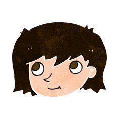 cartoon female face N134