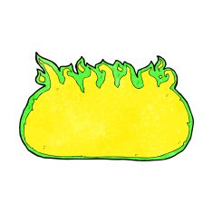 cartoon green fire border N7