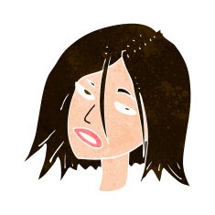 cartoon annoyed woman N171