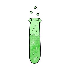 cartoon science test tube N9