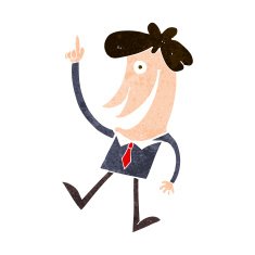 cartoon man with idea N140