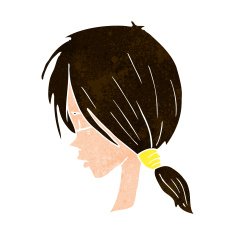 cartoon girl looking thoughtful N9
