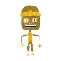 Funny Cartoon Robot N45
