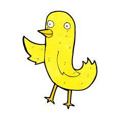 funny cartoon bird N155