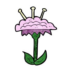 cartoon flower N384