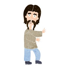 cartoon mustache man N24