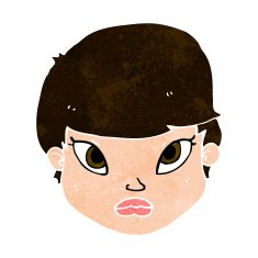 cartoon serious face N10