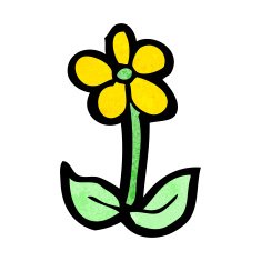cartoon flower N385