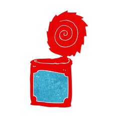 cartoon open tin can N9