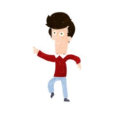 Cartoon Man Pointing N188