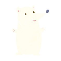 funny cartoon polar bear N18