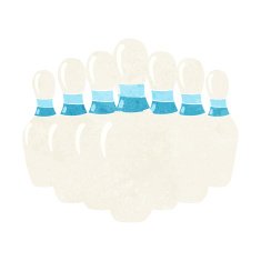 Cartoon Bowling Pins N10