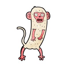 cartoon crazy monkey N16
