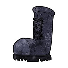 cartoon old work boot N9