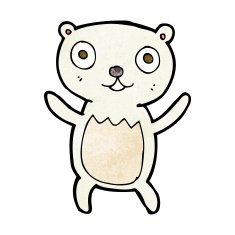 Cartoon Polar Bear Cub N37