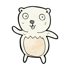 Cartoon Polar Bear Cub N38