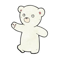 Cartoon Polar Bear Cub N39