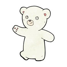 Cartoon Polar Bear Cub N41