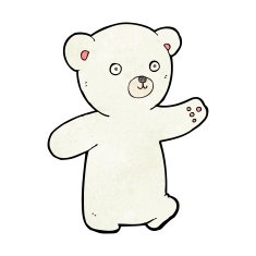Cartoon Polar Bear Cub N43