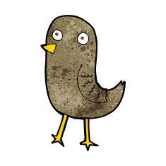 funny cartoon bird N156