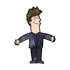 cartoon happy man N429