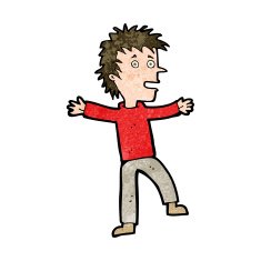 cartoon happy man N430