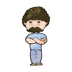 cartoon dad with folded arms N9