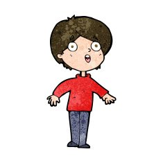 cartoon surprised man N129