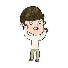 cartoon happy man N431