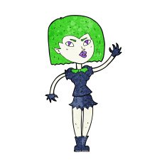 cartoon pretty vampire girl N26
