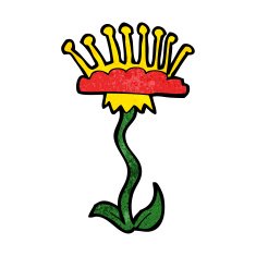 cartoon flower N387