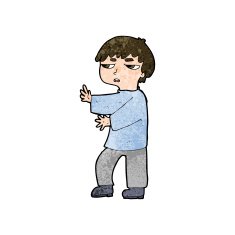 cartoon man gesturing N29