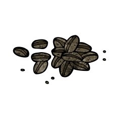 Cartoon Coffee Beans N25