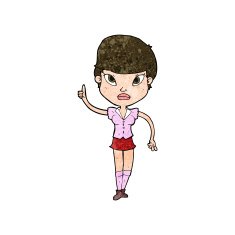 cartoon woman with idea N231